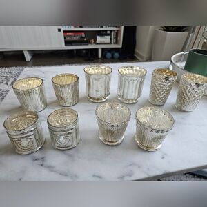 Ballard Designs 10-piece Mercury Glass Votive Holders *BRAND NEW*